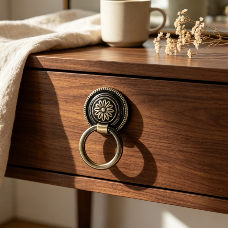 Furniture Hardware Drop Pulls - Ensemble quincaillerie tiroir en Bronze Antique,