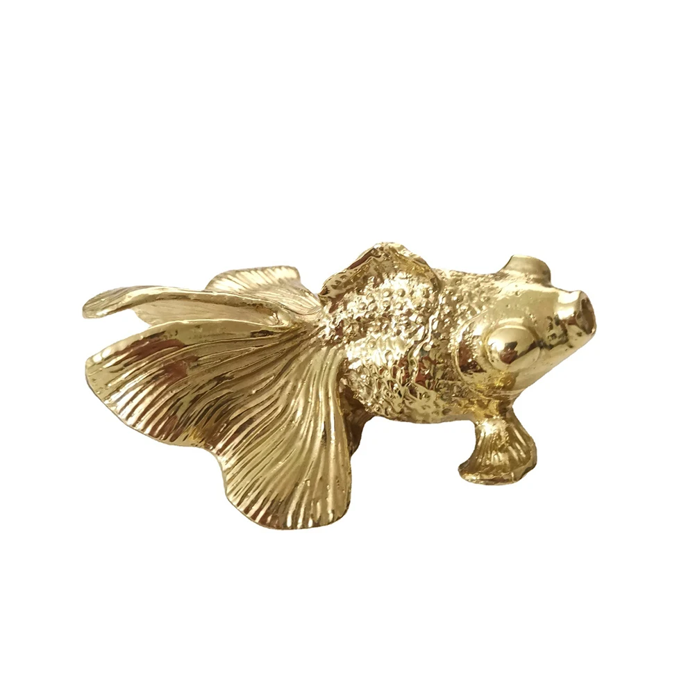 Unique Furniture Hardware - Bouton de poisson rouge en laiton