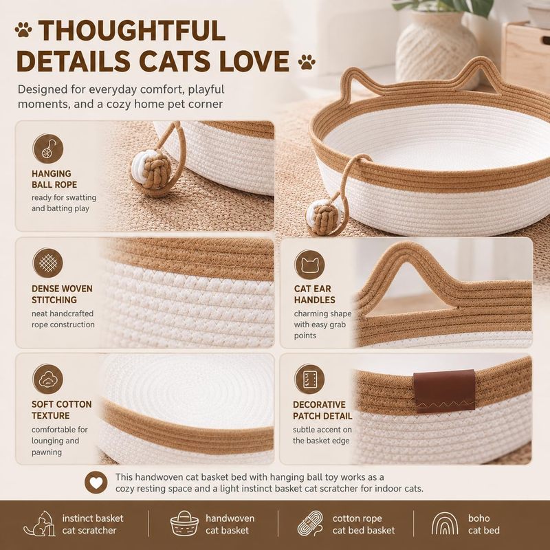 Panier-lit pour chat en corde  - Furniture Hardware For Bed avis et prix