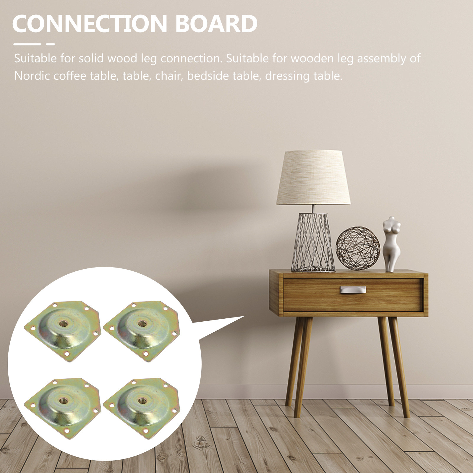 Lot de 4 plaques de fixation i - Furniture Leg Set avis et prix
